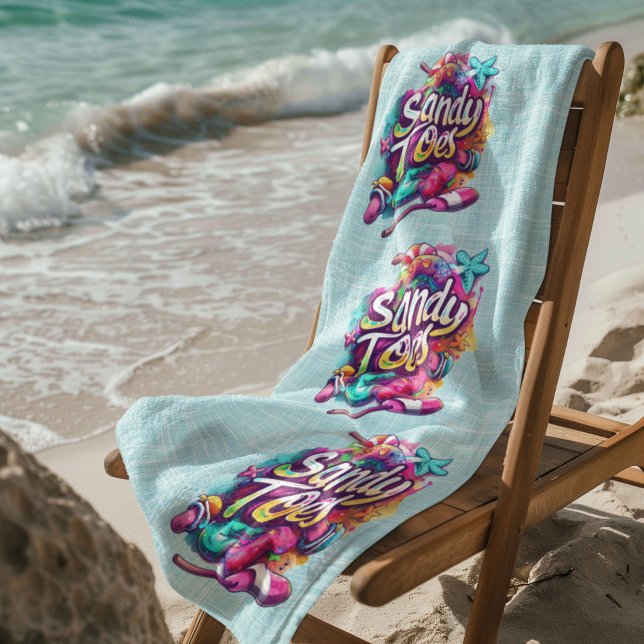 Toalla De Playa Sandy Toes Turquoise (Subido por el creador)