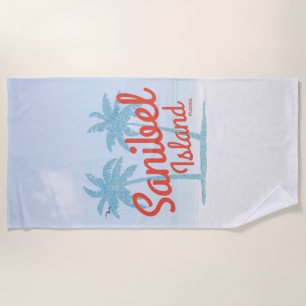 Toalla De Playa Sanibel Island Florida Gulf Coast Souvenir