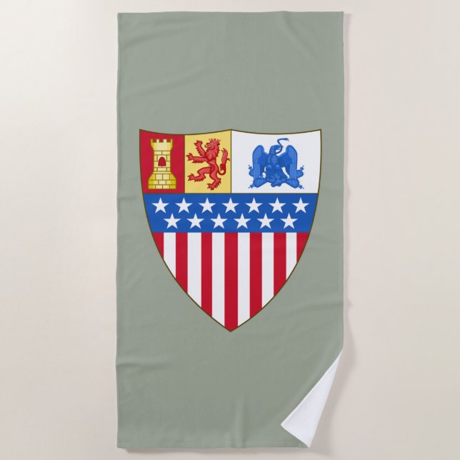 Toalla De Playa Santa Fe, Nuevo México (Escudo de armas) (Anverso)