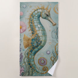 Toalla De Playa Santuario Shimmering Seahorse