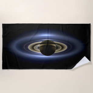 Toalla De Playa Saturno eclipsó el sol por el orbitador de Cassini