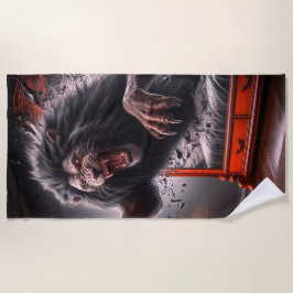 Toalla De Playa Scary Lion