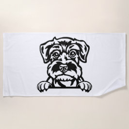 Toalla De Playa Schnauzer en miniatura