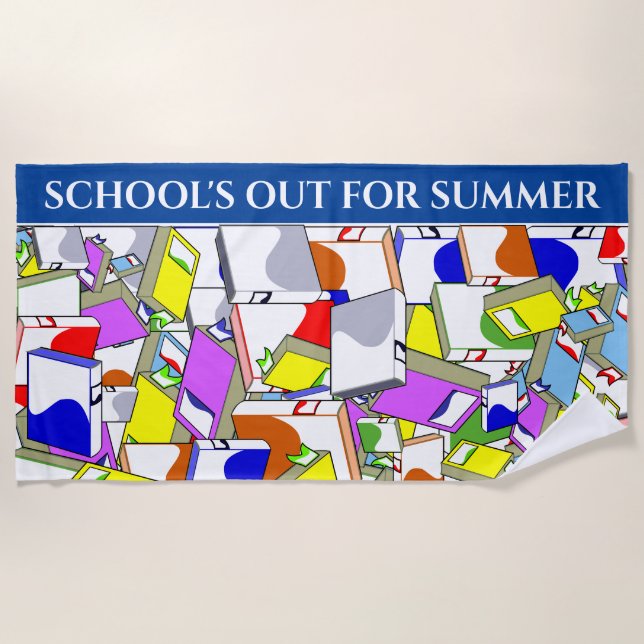 Toalla de playa "SCHOOL'S OUT FOR VEMER". (Anverso)