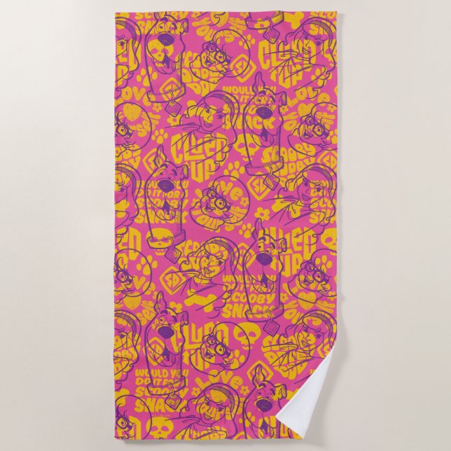 Toalla De Playa Scooby-Doo | Funky Flower Pattern (Anverso)
