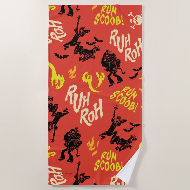 Toalla De Playa Scooby-Doo | Ruh Roh Run Scoob! Estampado (Anverso)