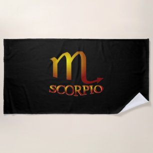 Toalla De Playa Scorpio Star Gold