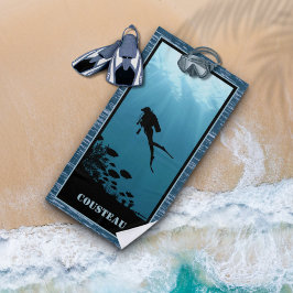 Toalla De Playa Scuba Buceo Mar Azul