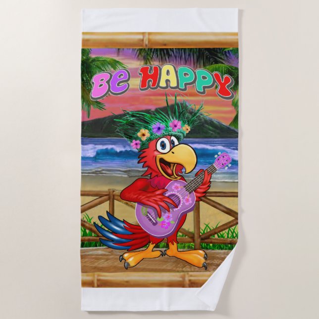 TOALLA DE PLAYA SÉ FELIZ (Anverso)