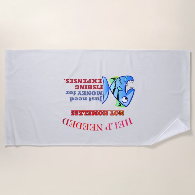 TOALLA DE PLAYA SE NECESITA AYUDA. (Anverso)