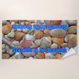 Toalla De Playa Sea Shells Mixed Beach Seashells