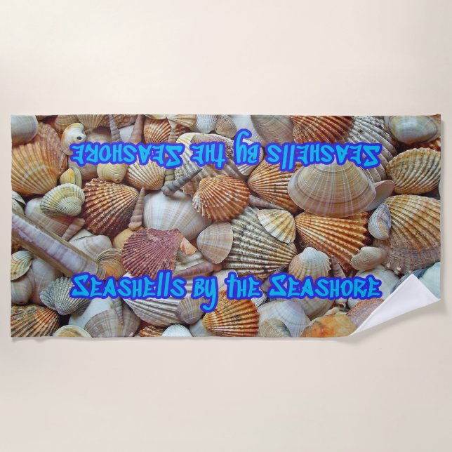 Toalla De Playa Sea Shells Mixed Beach Seashells (Anverso)