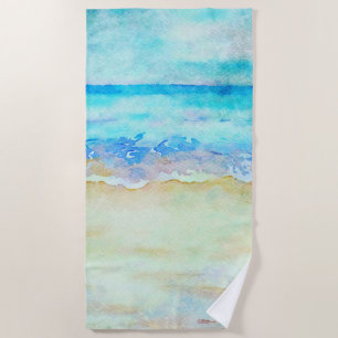 Toalla De Playa *~* Sea Shore AR7 Beach Nautical Waves Surf Beach
