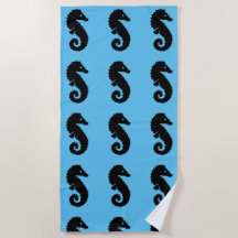 Toalla de playa Seahorse Silhouette