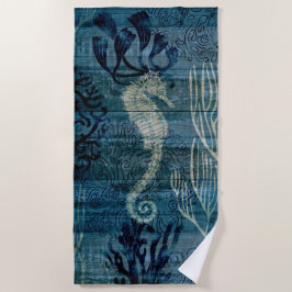 Toalla De Playa Seahorse - técnicas mixtas