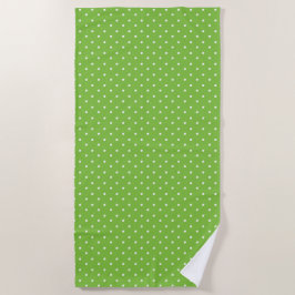 Toalla De Playa Seamless  bright lime polka dot pattern 