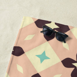 Toalla De Playa Seamless geometric floral  pattern