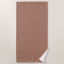 Toalla De Playa Seamless medium brown polka dot  pattern