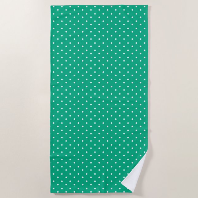 Toalla De Playa Seamless solid teal polka dot pattern (Anverso)