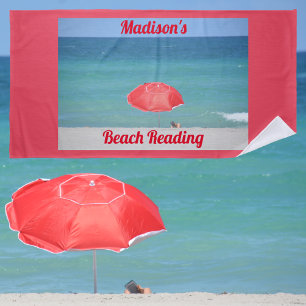 Toalla De Playa Seashore Beach Reading Red