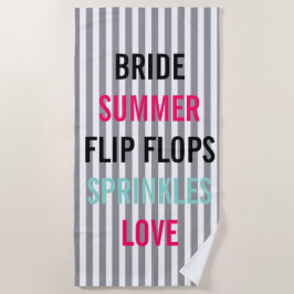 Toalla De Playa Seersucker Summer Bride Sprinkle Fiesta