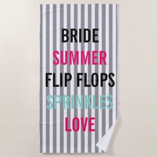 Toalla De Playa Seersucker Summer Bride Sprinkle Fiesta