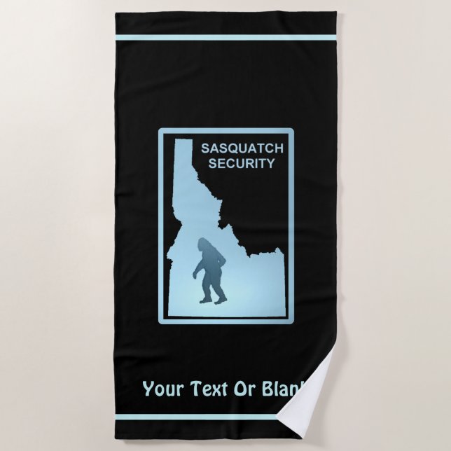 Toalla De Playa Seguridad Sasquatch - Idaho (Anverso)