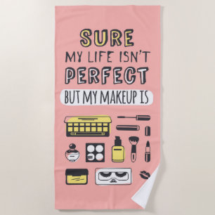 Toalla De Playa Seguro puede el maquillaje no es perfecto