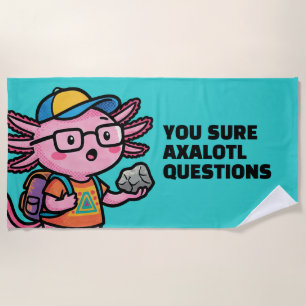 Toalla De Playa Seguro que axolotl preguntas Meme Sarcástico Lindo