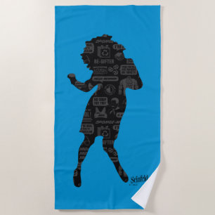 Toalla De Playa Seinfeld   Elaine Dance Silhouette