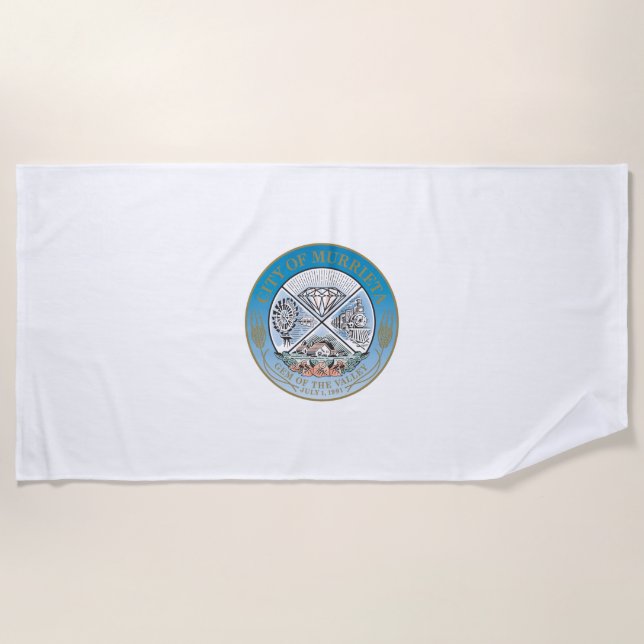 Toalla De Playa Sello urbano de Murrieta (California) (Anverso)