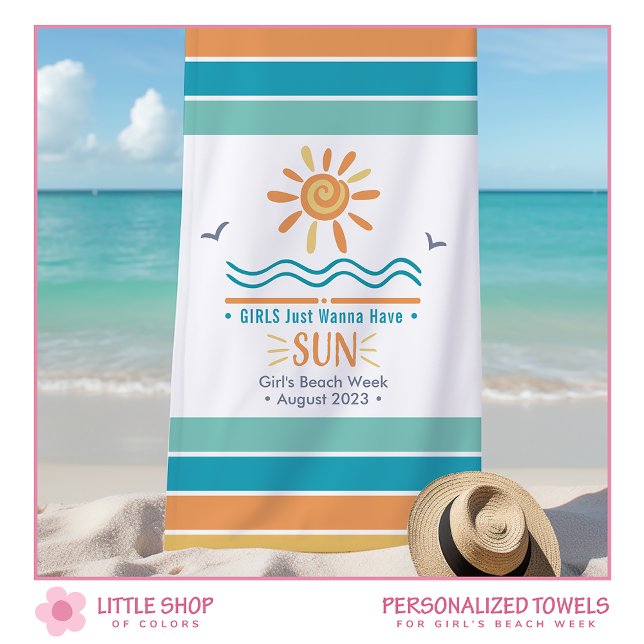 Toalla De Playa Semana personalizada de la Semana de Chicas de las (Subido por el creador)