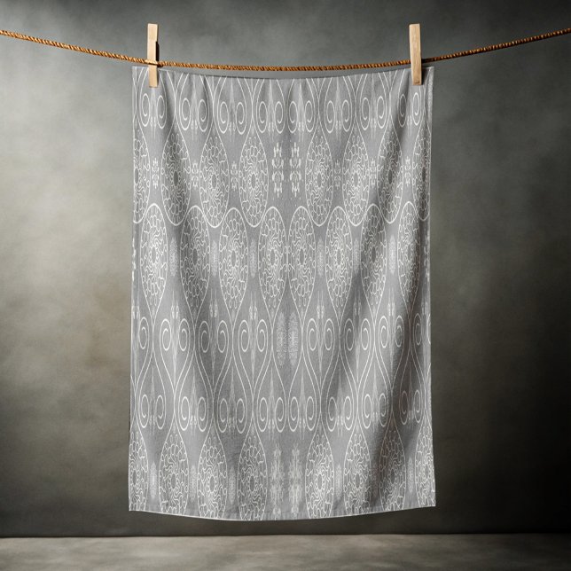 Toalla De Playa Semillas de pulpo textil fibroso gris estampadas (Subido por el creador)