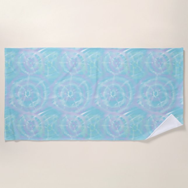 Toalla De Playa Sereno Tie-Dye Azul (Anverso)