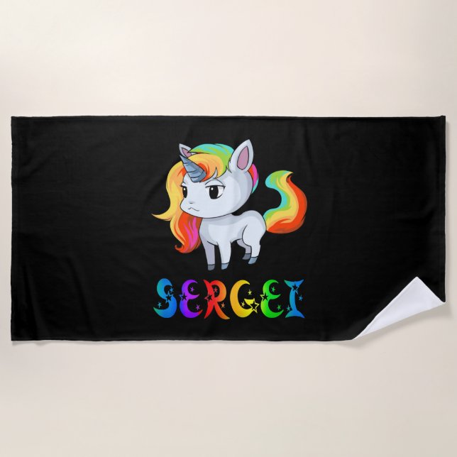 Toalla De Playa Sergei Unicorn (Anverso)
