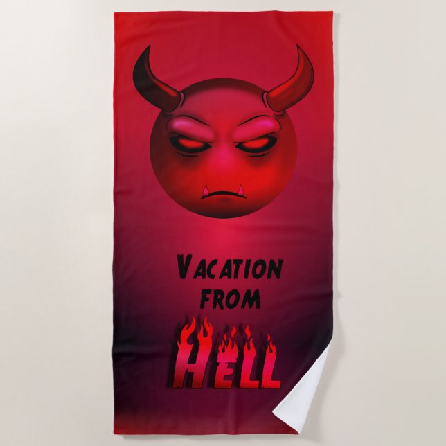 Toalla De Playa Serviette De Plage Devilmoji (Anverso)