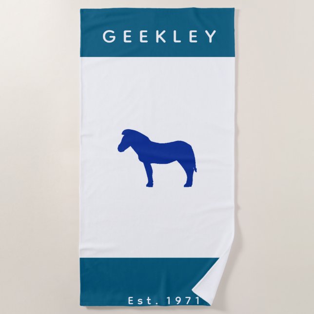 Toalla De Playa Serviette de plage GEEKLEY marine logo (Anverso)