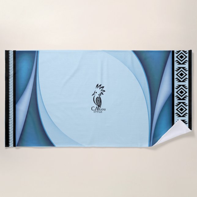 Toalla De Playa Serviette de plage  Lagon /Cagou Style (Anverso)