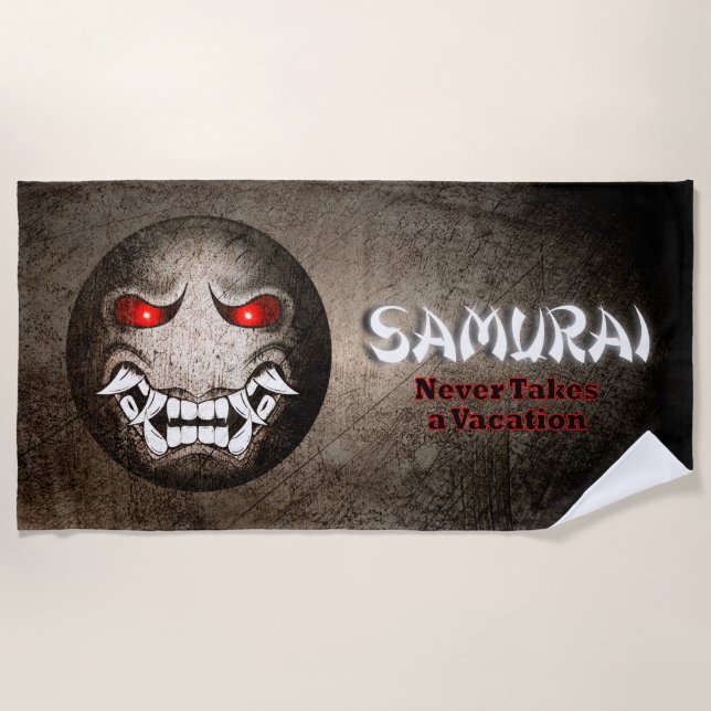 Toalla De Playa Serviette De Plage Samouraïmoji Vintage (Anverso)