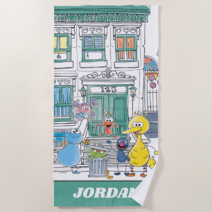 Toalla De Playa Sesame Pals Doodley Graphic