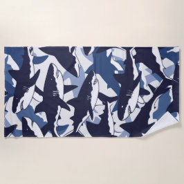 Toalla De Playa Shark Pattern – Blue Ocean Design
