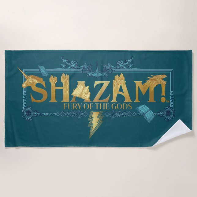 Toalla De Playa ¡SHAZAM! Furia de los dioses | Logotipo mítico (Anverso)