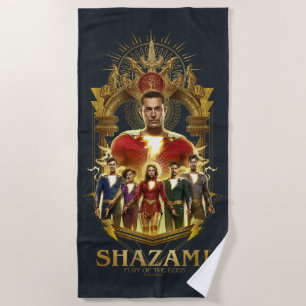 Toalla De Playa ¡SHAZAM! Furia de los dioses   Marco humedal de SH