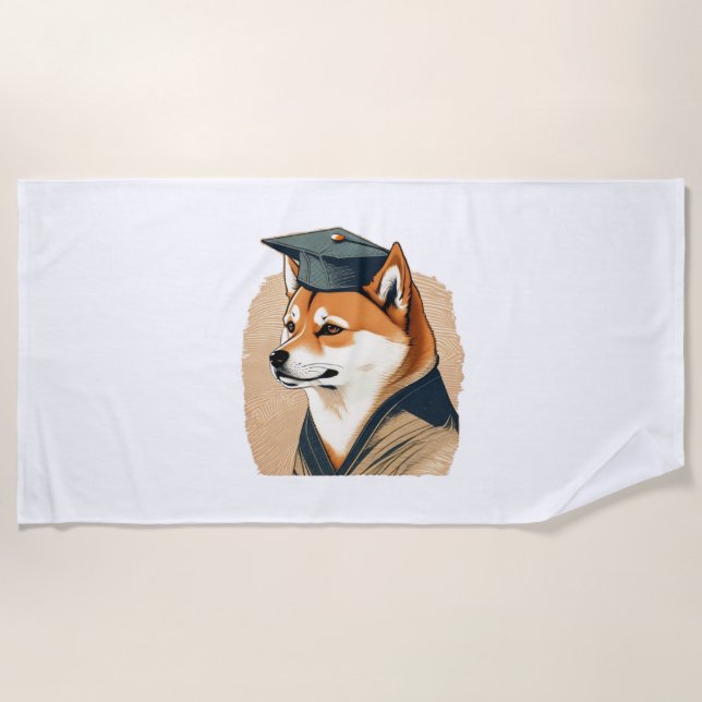 Toalla De Playa Shiba Inu (Anverso)