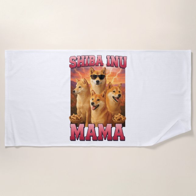 Toalla De Playa Shiba Inu (Anverso)
