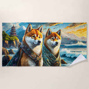 Toalla De Playa Shiba Inu Por The Shore Design By Rich AMeN Gill