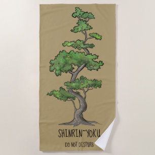 Toalla De Playa Shinrin~Yoku no perturba el baño del árbol