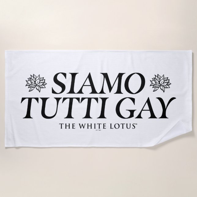Toalla De Playa Siamo Tutti Gay - El Lotus blanco (Anverso)