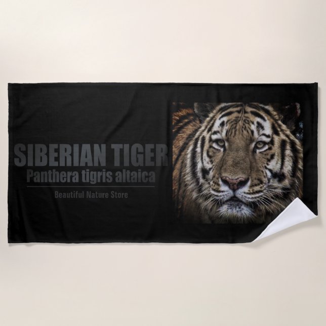 Toalla De Playa Siberian Tiger：Beach Towel (Anverso)