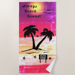 Toalla De Playa Siempre Rojo Púrpura B
